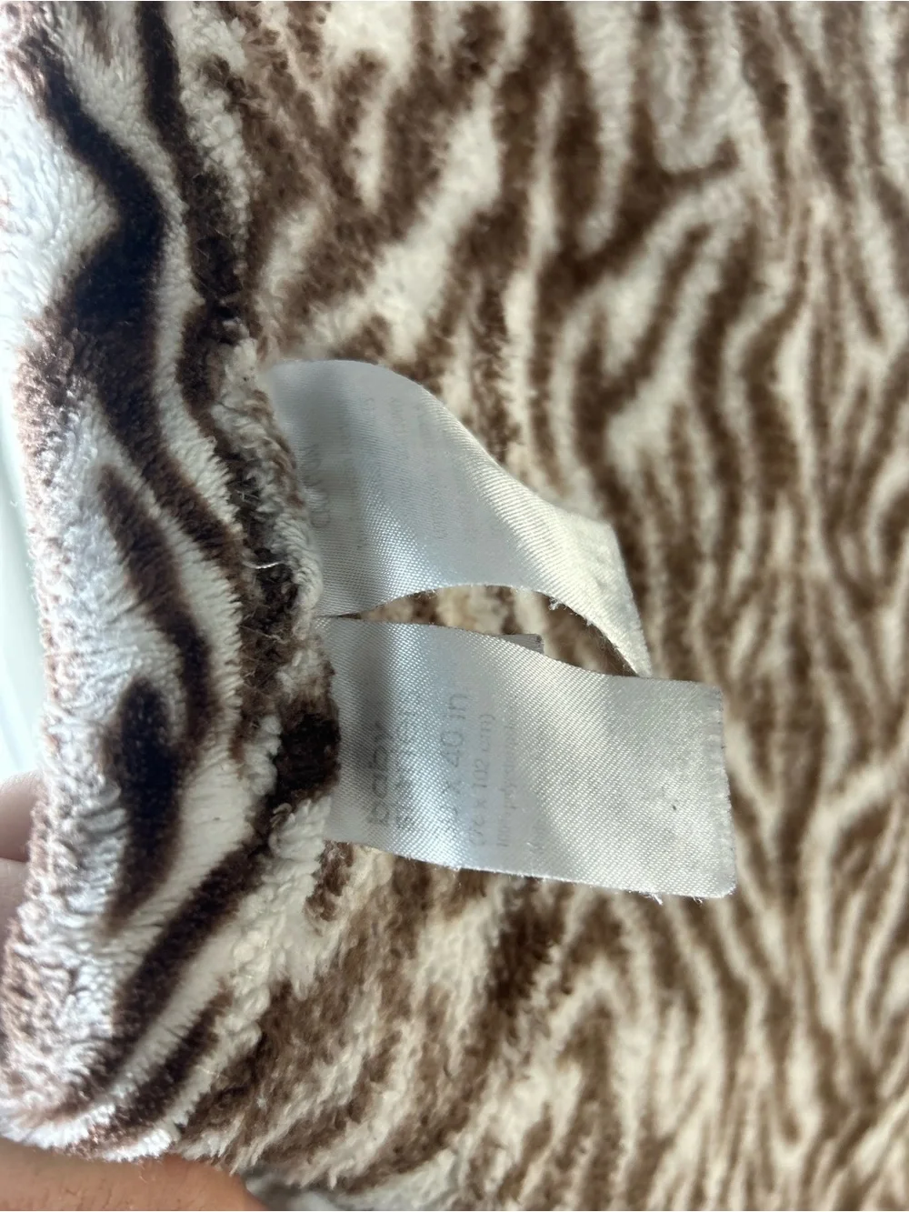 Baby Starters Brown White Zebra Print Blanket Lovey Plush